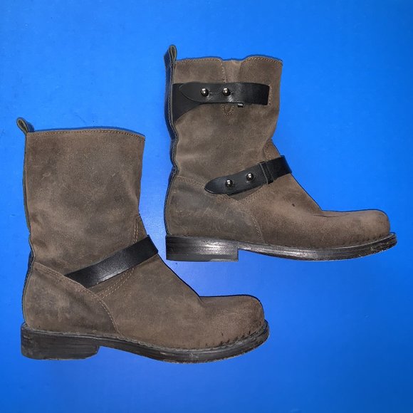 RAG & BONE Dark Brown Suede Ankle Boots Size 5 - Picture 1 of 5